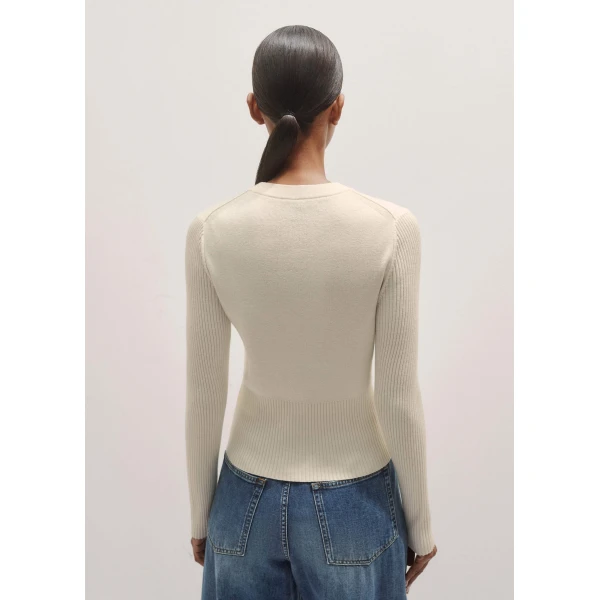 Me and Em Milano Knit Two-Way Zip Cardigan – luxury British Ivory in Me and Em exclusively at Luxury Shoes 