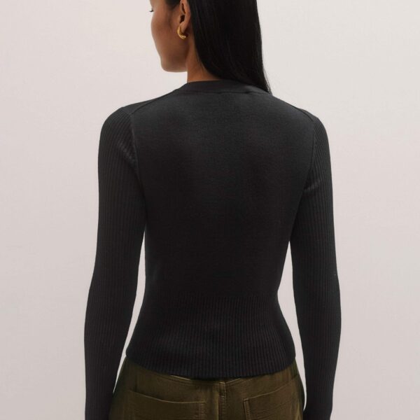 Me + Em Milano Knit Two-Way Zip Cardigan – luxury British Black in Me and Em exclusively at Luxury Shoes 