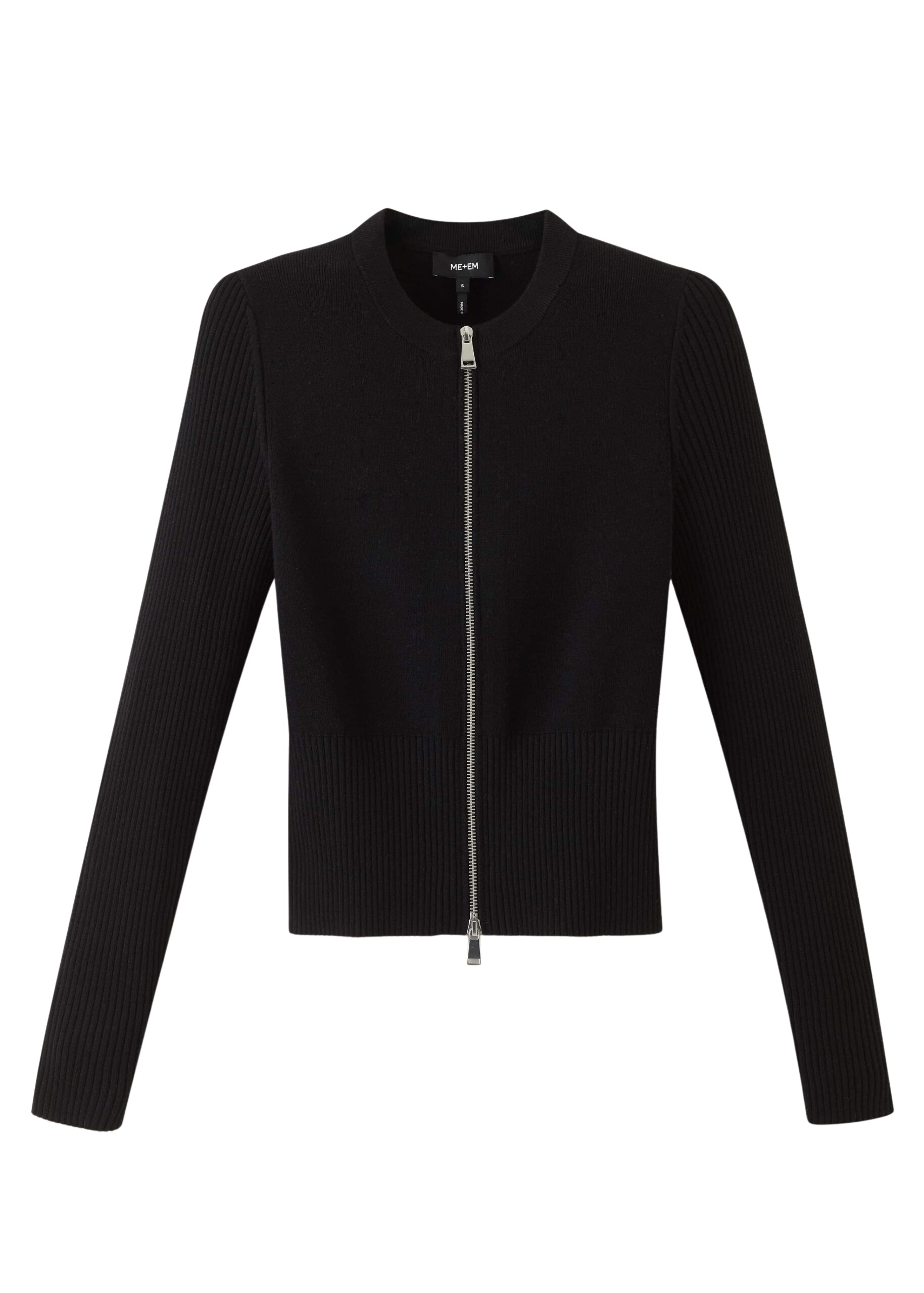 Me and Em Milano Knit Two-Way Zip Cardigan