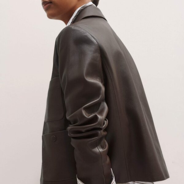 Me + Em Patch Pocket Jacket – luxury British Brown in Me and Em exclusively at Luxury Shoes 