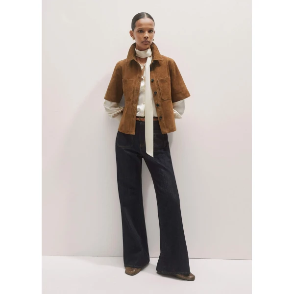Me and Em Patch Pocket Leg Elongator Jean – luxury British Blue in Me and Em exclusively at Luxury Shoes 