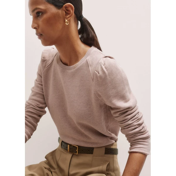 Me + Em Raw Edge Feminine Sweatshirt – luxury British Pink in Me and Em exclusively at Luxury Shoes 
