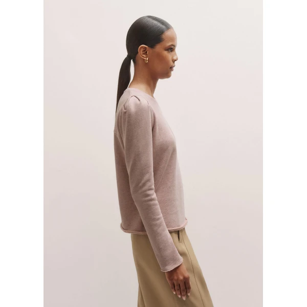 Me and Em Raw Edge Feminine Sweatshirt – luxury British Pink in Me and Em exclusively at Luxury Shoes 