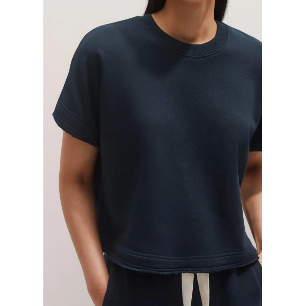 Me and Em Relaxed Short Sleeve Sweatshirt – luxury British Blue in Me and Em exclusively at Luxury Shoes 