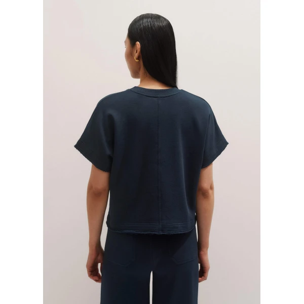 Me and Em Relaxed Short Sleeve Sweatshirt – luxury British Blue in Me and Em exclusively at Luxury Shoes 