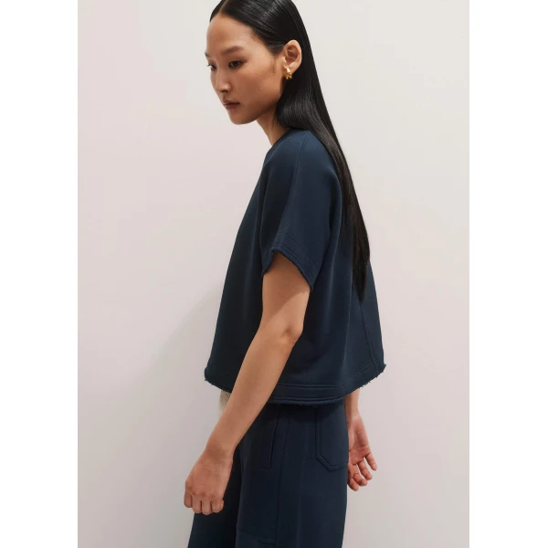 Me and Em Relaxed Short Sleeve Sweatshirt – luxury British Blue in Me and Em exclusively at Luxury Shoes 