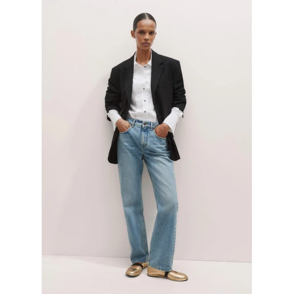 Me + Em Relaxed Straight-Leg Jean – luxury British Blue in Me and Em exclusively at Luxury Shoes 