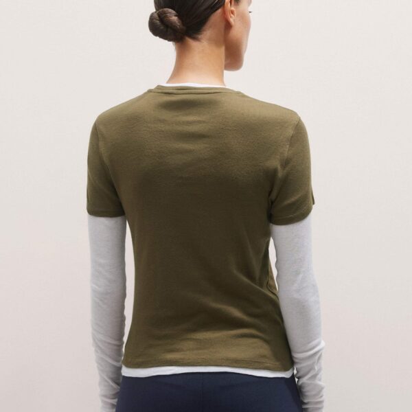 Me and Em Sheer Rib Double Layer Top – luxury British Green in Me and Em exclusively at Luxury Shoes 
