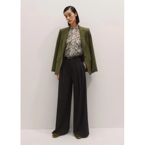 Me + Em Silk Cotton Straight Blouse – luxury British Multicolour in Me and Em exclusively at Luxury Shoes 