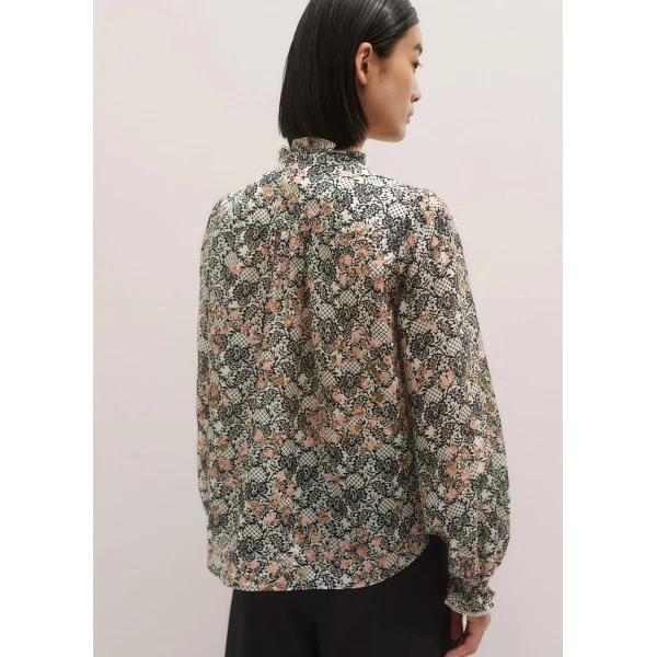 Me and Em Silk Cotton Straight Blouse – luxury British Multicolour in Me and Em exclusively at Luxury Shoes 