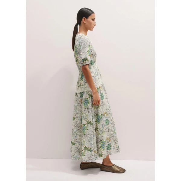 Me + Em Silk Delicate Paisley Print Maxi Dress – luxury British Multicolour in Me and Em exclusively at Luxury Shoes 