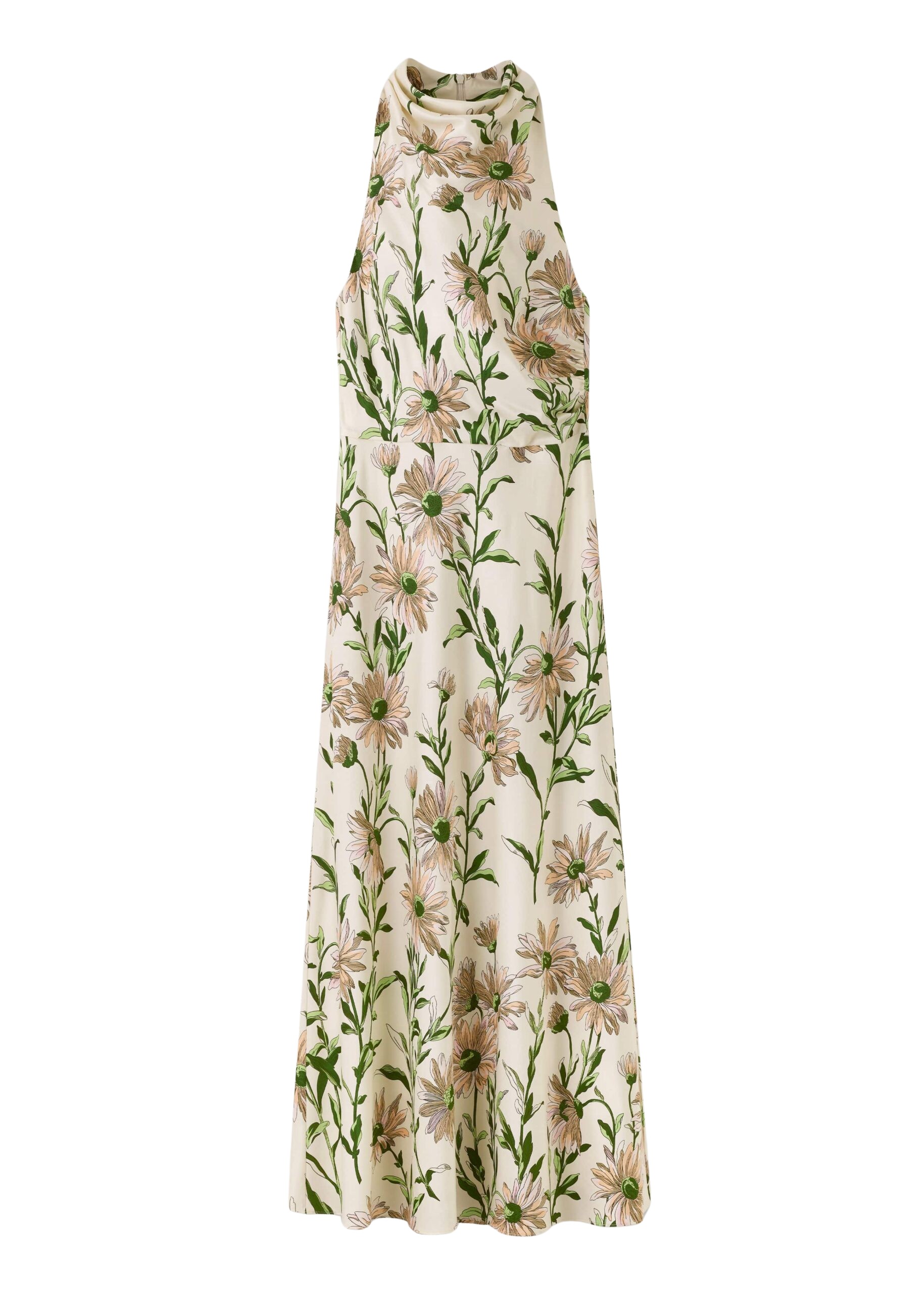 Me and Em Silk Growing Daisy Print Halterneck Maxi Dress