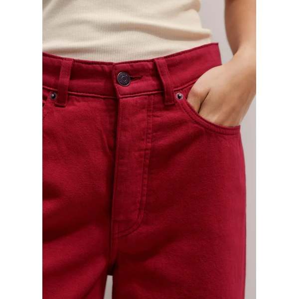 Me and Em Slouchy Long-Length Jean – luxury British Red in Me and Em exclusively at Luxury Shoes 