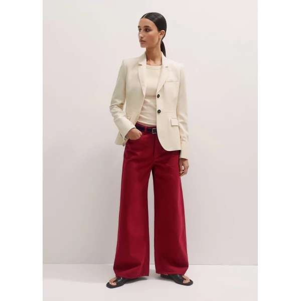 Me + Em Slouchy Long-Length Jean – luxury British Red in Me and Em exclusively at Luxury Shoes 