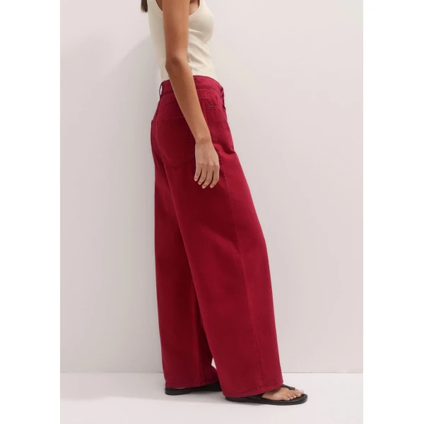 Me and Em Slouchy Long-Length Jean – luxury British Red in Me and Em exclusively at Luxury Shoes 