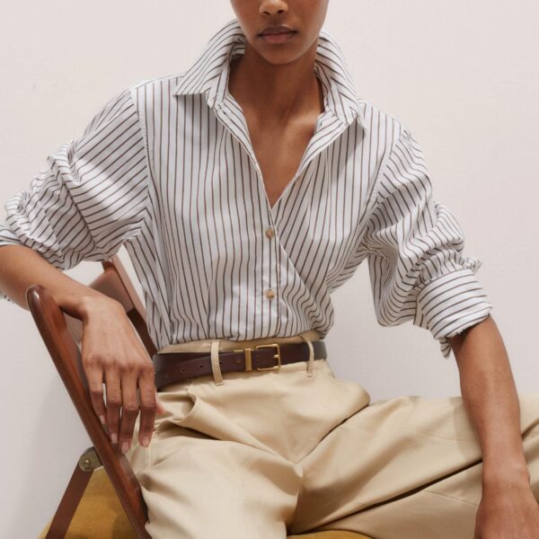 Me + Em Striped Relaxed Forever Shirt – luxury British Multicolour in Me and Em exclusively at Luxury Shoes 