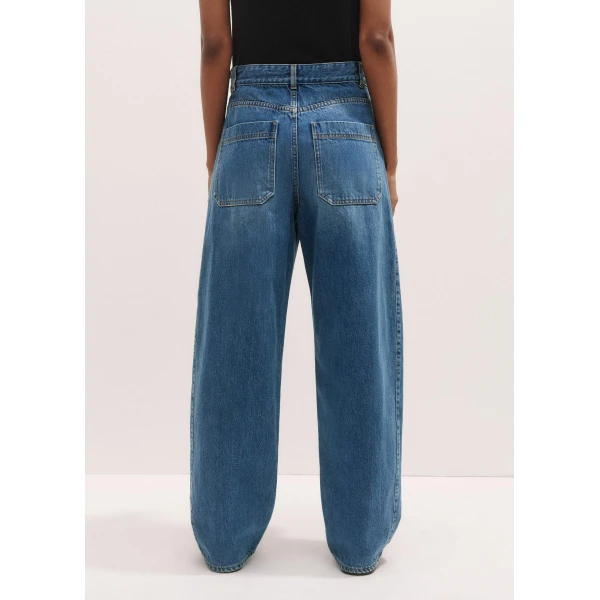 Me + Em Tapered Puddle Jean – luxury British Blue in Me and Em exclusively at Luxury Shoes 