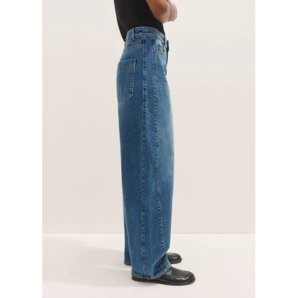 Me and Em Tapered Puddle Jean – luxury British Blue in Me and Em exclusively at Luxury Shoes 