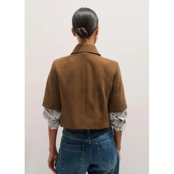 Me and Em The Everyday Short Sleeve Jacket – luxury British Brown in Me and Em exclusively at Luxury Shoes 