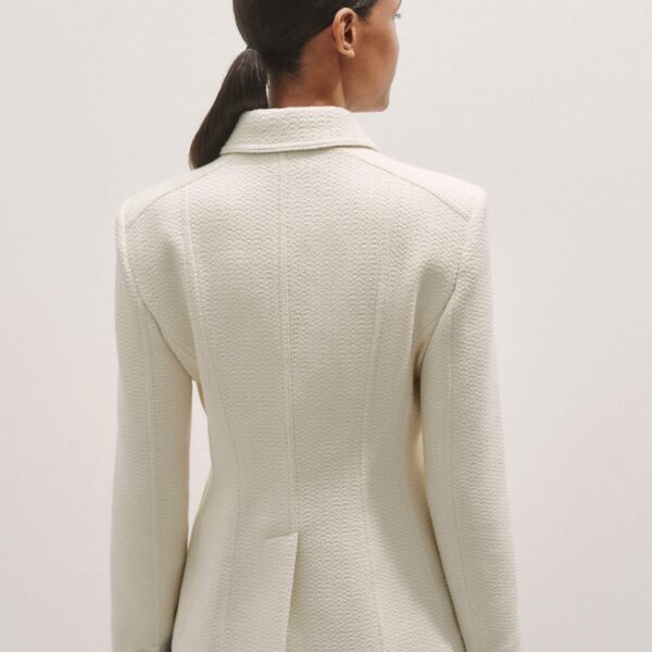 Me and Em The Zip Front Contoured Layering Jacket – luxury British Ivory in Me and Em exclusively at Luxury Shoes 