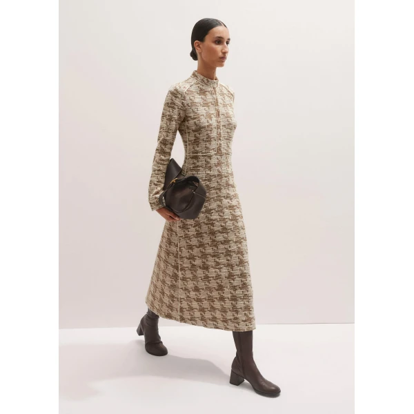 Me + Em Travel Tweed Midi Dress – luxury British Neutrals in Me and Em exclusively at Luxury Shoes 