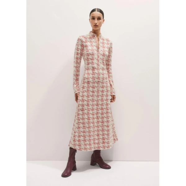 Me + Em Travel Tweed Midi Dress – luxury British Multicolour in Me and Em exclusively at Luxury Shoes 