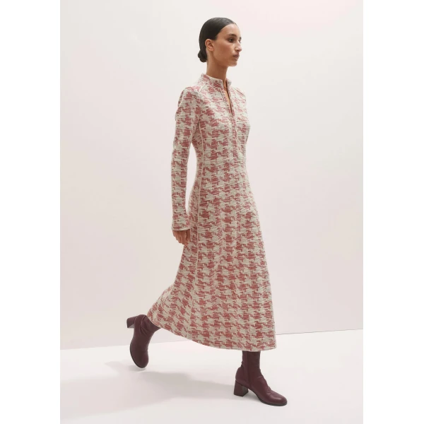 Me and Em Travel Tweed Midi Dress – luxury British Multicolour in Me and Em exclusively at Luxury Shoes 