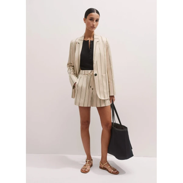 Me + Em Ultimate Button Down Rib Vest – luxury British Black in Me and Em exclusively at Luxury Shoes 