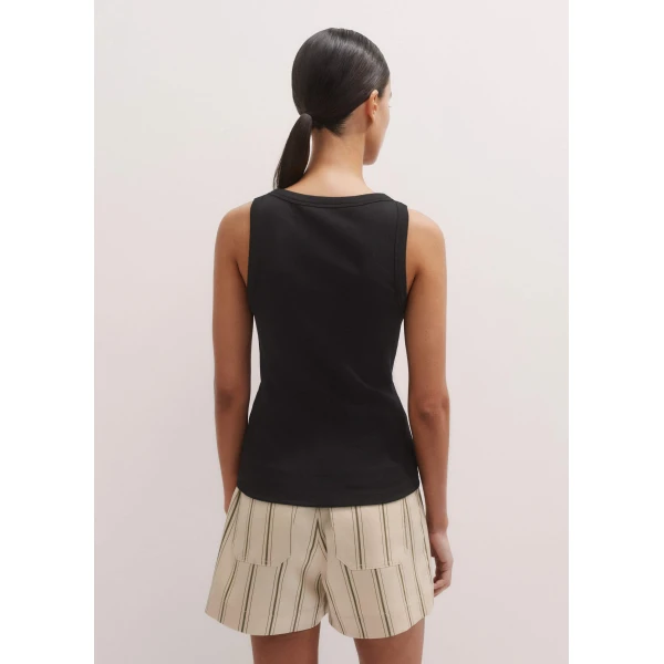 Me and Em Ultimate Button Down Rib Vest – luxury British Black in Me and Em exclusively at Luxury Shoes 