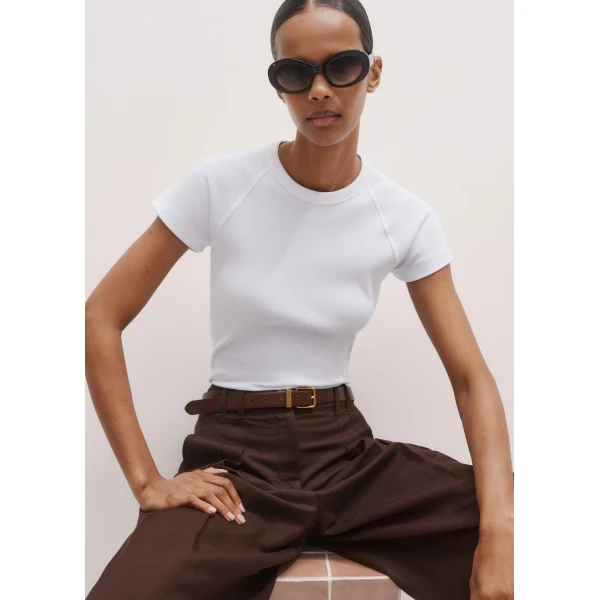 Me and Em Ultimate Raglan Tee – luxury British White in Me and Em exclusively at Luxury Shoes 