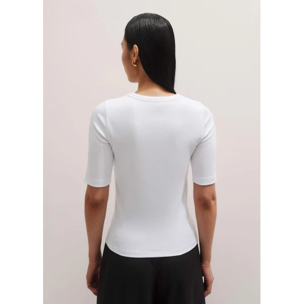 Me and Em Ultimate Rib Sweater Tee – luxury British White in Me and Em exclusively at Luxury Shoes 
