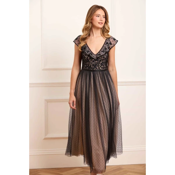 Needle and Thread cocktail dress - sequin embellished | Shop luxury evening wear at Luxury Shoes 