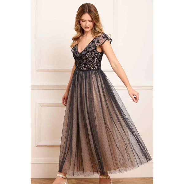 Needle and Thread cocktail dress - sequin embellished | Shop luxury evening wear at Luxury Shoes 