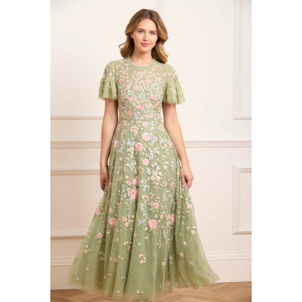 Needle and Thread cocktail dress - sequin embellished | Shop luxury evening wear at Luxury Shoes 
