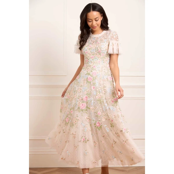 Needle and Thread cocktail dress - sequin embellished | Shop luxury evening wear at Luxury Shoes 
