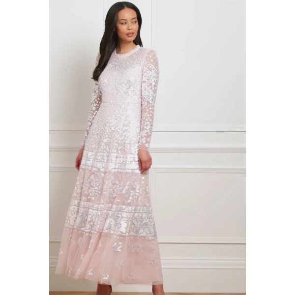 Needle and Thread cocktail dress - sequin embellished | Shop luxury evening wear at Luxury Shoes 