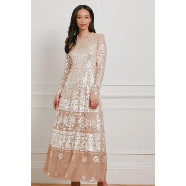 Needle and Thread cocktail dress - sequin embellished | Shop luxury evening wear at Luxury Shoes 