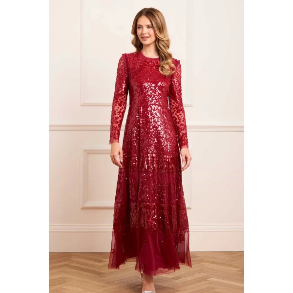 Needle and Thread cocktail dress - sequin embellished | Shop luxury evening wear at Luxury Shoes 