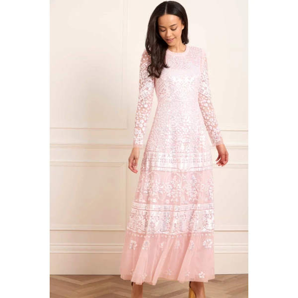 Needle and Thread cocktail dress - sequin embellished | Shop luxury evening wear at Luxury Shoes 