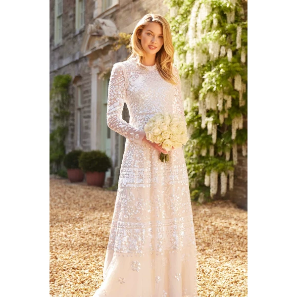 Needle and Thread cocktail dress - sequin embellished | Shop luxury evening wear at Luxury Shoes 