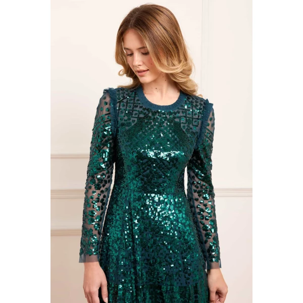 Needle and Thread cocktail dress - sequin embellished | Shop luxury evening wear at Luxury Shoes 