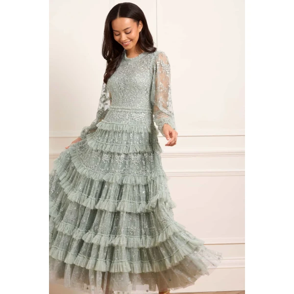 Needle and Thread cocktail dress - sequin embellished | Shop luxury evening wear at Luxury Shoes 