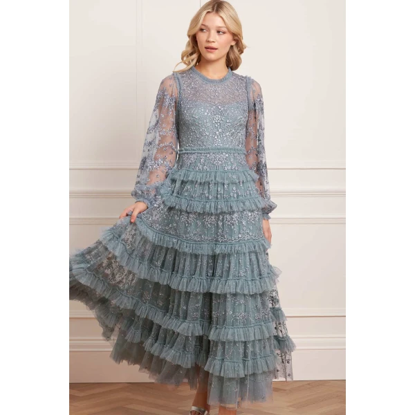 Needle and Thread cocktail dress - sequin embellished | Shop luxury evening wear at Luxury Shoes 