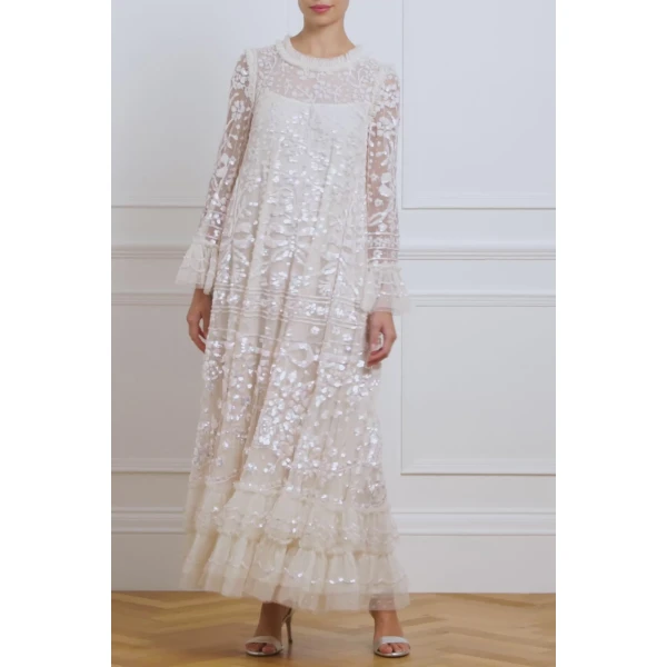 Needle and Thread cocktail dress - sequin embellished | Shop luxury evening wear at Luxury Shoes 