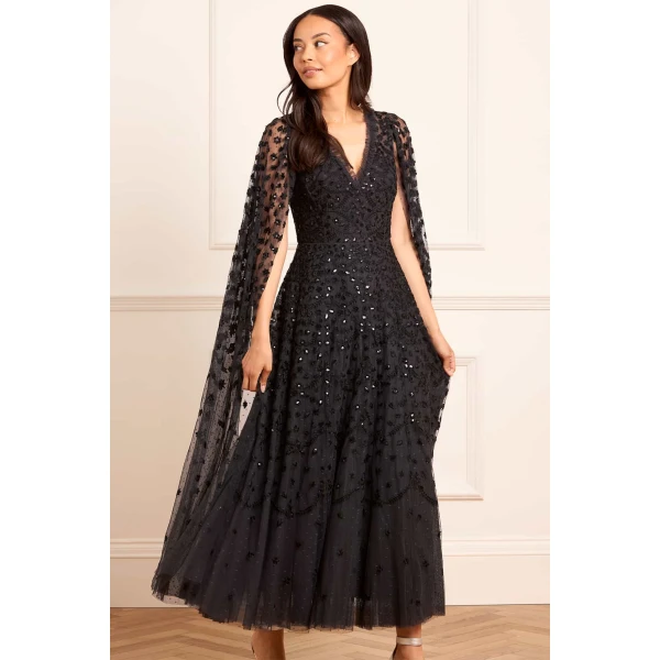 Needle and Thread cocktail dress - sequin embellished | Shop luxury evening wear at Luxury Shoes 