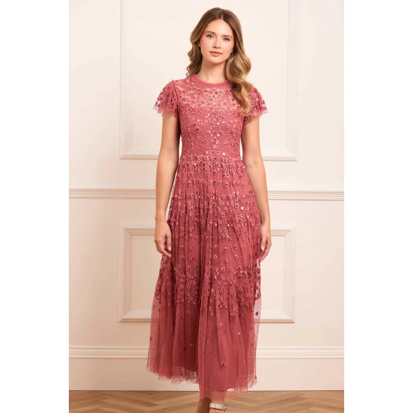 Needle and Thread cocktail dress - sequin embellished | Shop luxury evening wear at Luxury Shoes 