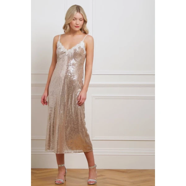 Needle and Thread cocktail dress - sequin embellished | Shop luxury evening wear at Luxury Shoes 