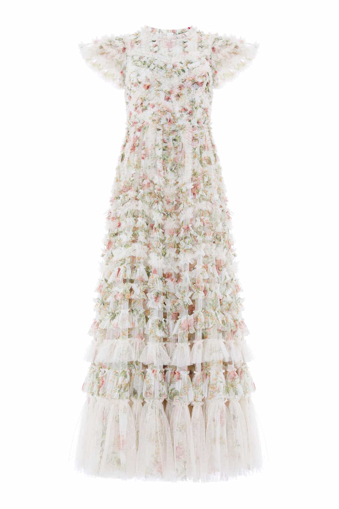 Needle and Thread Colette’s La Vie En Rose Round Neck Short Sleeve Gown