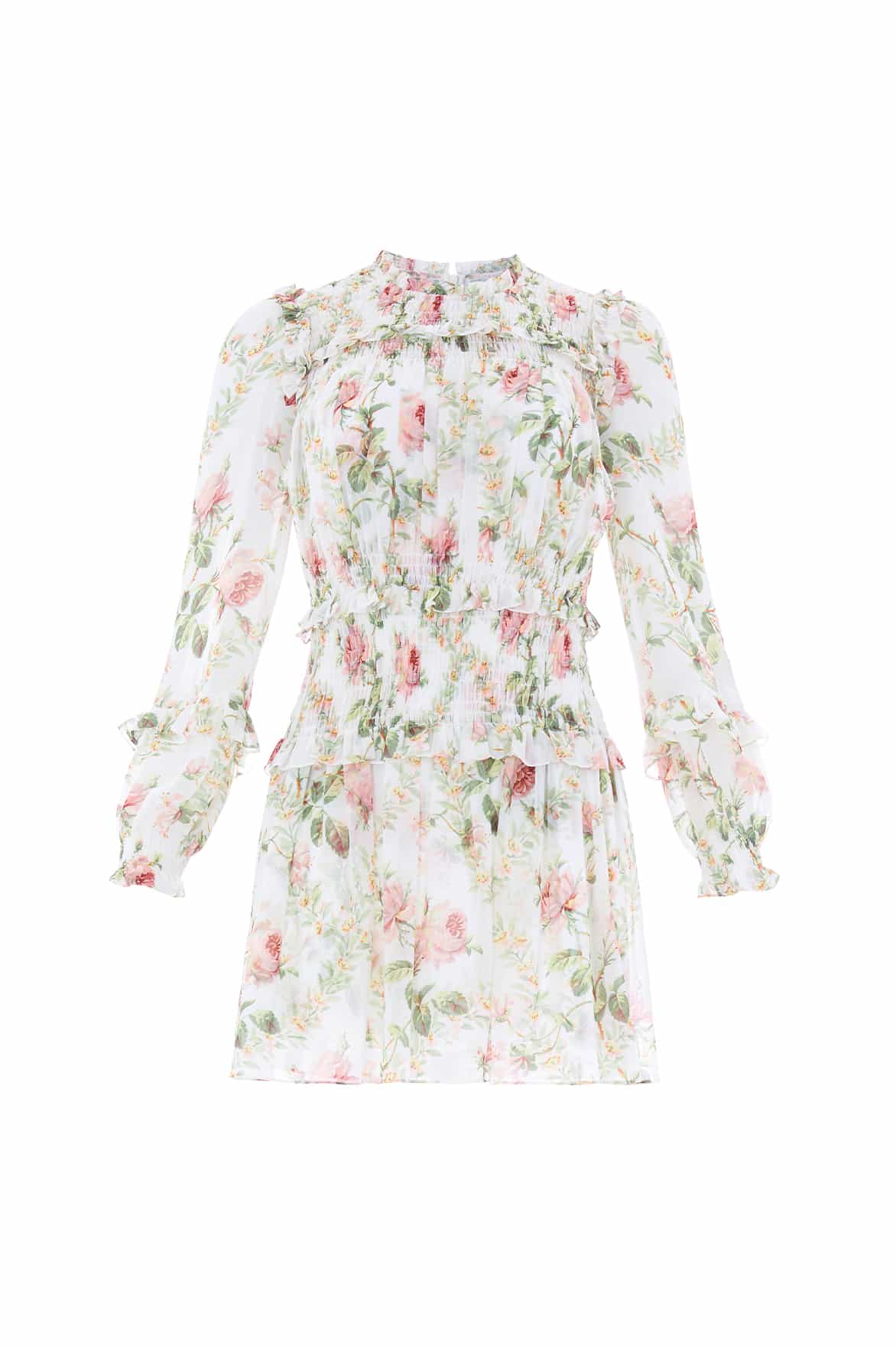 Needle and Thread Colette’s Rose Emilia Georgette Micro Mini Dress