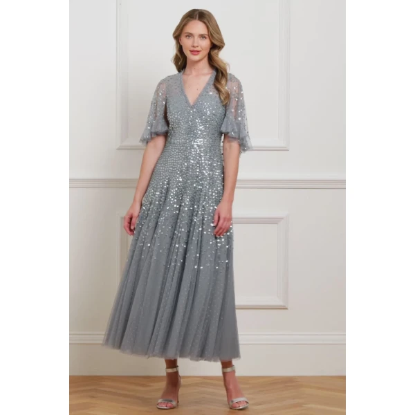 Needle and Thread cocktail dress - sequin embellished | Shop luxury evening wear at Luxury Shoes 